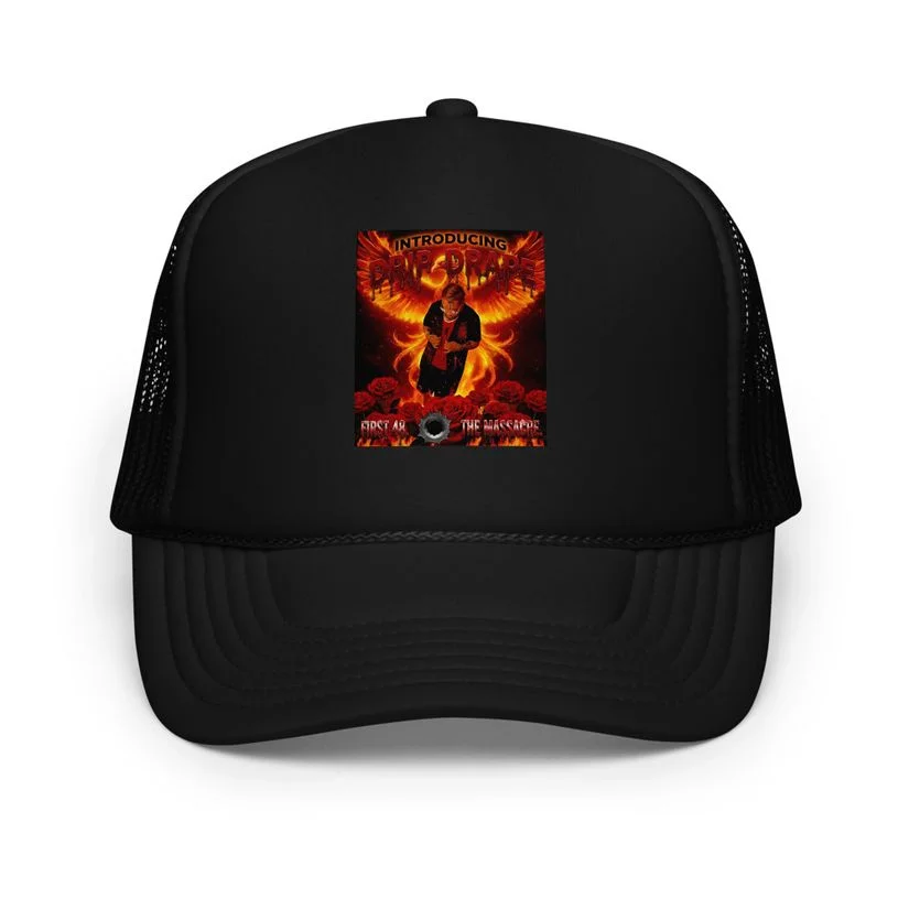 Drip Drape trucker hat, black